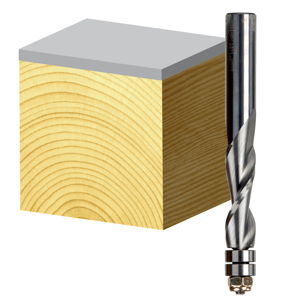 Router bit spiral upcut flush trim discount